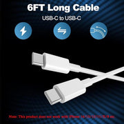 iPhone 18 17 16 15 Charger Fast Charging 2Pack Apple USB C Charger Block | Type C Chagrer Fast Charging with 6FT USBC to C Charger Cable for iPhone 18 17 16 15/Pro/Pro Max/iPad