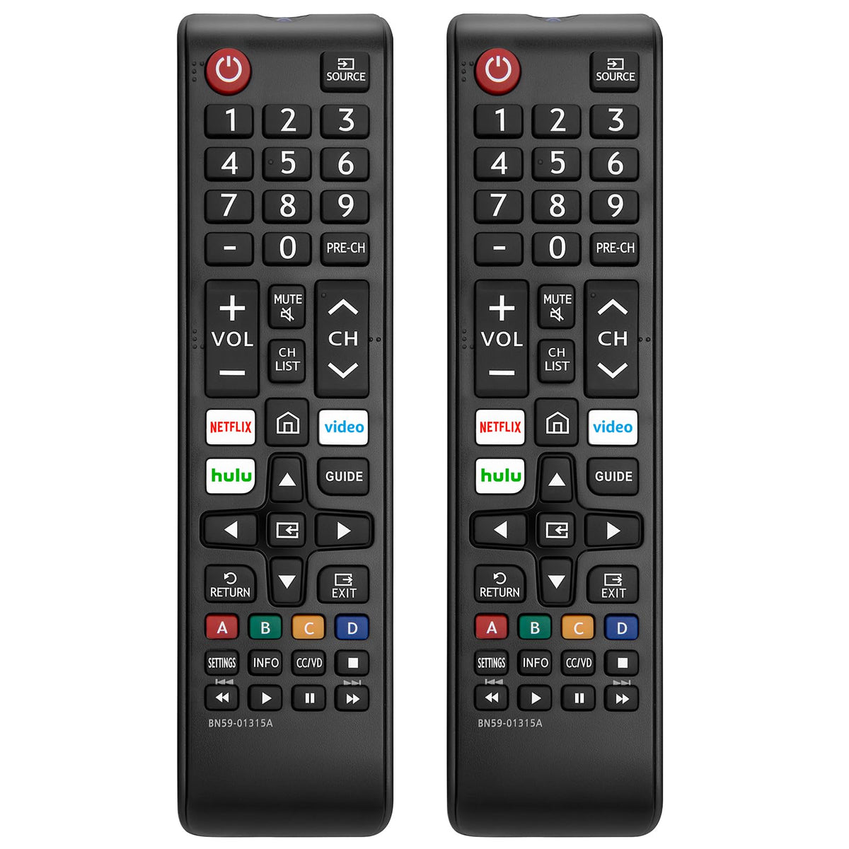 【Pack of 2】 New Universal Remote for All Samsung TV Remote, Replacement Compatible for All Samsung Smart TV, LED, LCD, HDTV, 3D, Series TV