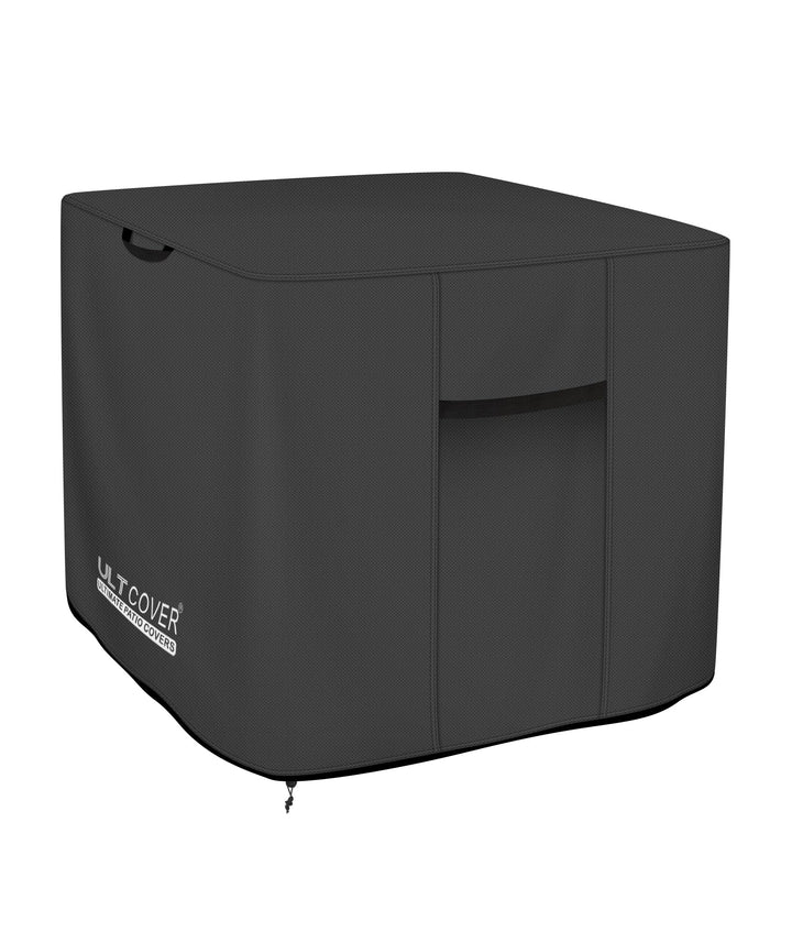 ULTCOVER Waterproof Air Conditioner Cover 30W x 30D x 32H in, Black | Heavy Duty 600D Polyester, UV Resistant, for Outside AC Units