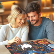 Blueforest Halloween 1000 Piece Jigsaw Puzzle for Adults - Spooky Ghosts, Skeletons, Pumpkins, Witch & Haunted House Puzzle, Challenging Fun Adult Puzzles for Relaxation, Decor & Gifts