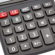 Amazon Basics LCD 8-Digit Desktop Calculator, Portable and Easy to Use, Black, 1-Pack