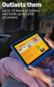 Amazon Fire HD 10 Kids Pro tablet (newest model) ages 6-12. Bright 10.1" HD screen, includes ad-free content, robust parental controls, 13-hr battery and slim case for older kids, 32 GB, Nebula