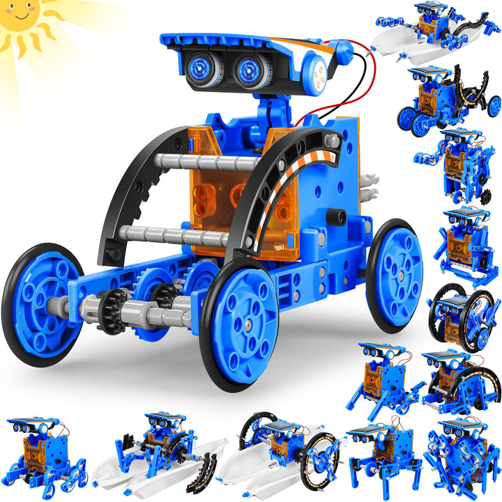 STEM 13-in-1 Education Solar Power Robots Toys for Boys Age 8+ , Educational Toy DIY Science Kits for Kids, Building Experiment Robotics Set Birthday Gifts for 8+ years old boys and girls .