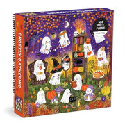 Mudpuppy - Ghostly Gathering 500 Piece Jigsaw Puzzle | Illustrated by Jenny Miriam Hughes, Halloween, For Adults, Family, and Kids, Recycled Paper, No Dust, Finished Size 20" x 20"