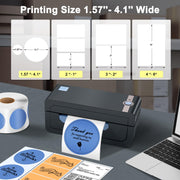 JADENS Bluetooth Thermal Shipping Label Printer, Wireless 4x6 Label Printer | Compatible with Android, iPhone, Windows & Mac, Widely Used for, Amazon, Shopify, Etsy, USPS(Blue)