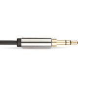 Amazon Basics 3.5mm Male-to-Male Stereo Audio Cable for Speakers, Home Stereos, Car Stereo, Tablets and Smartphones, Gold-Plated Plugs, 4 Foot, Black