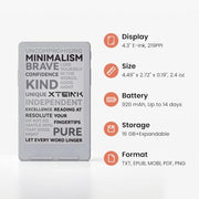 XTEINK X4 Classic Pocket eReader, Ultra-Light 68g & 4.9mm Thin,Reader Gifts | Ultra Thin 0.19" design, 4.3" E ink Paper-feel ,Dual Page Turn Button & Shake, Magnetic Pogo-pin attach,Extended Battery Life