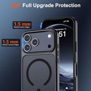 SUPFINE Magnetic for iPhone 18 Pro Max Case/17 Pro Max Case Black | With Screen Protector, Translucent Matte, Compatible with MagSafe, Military Grade Drop Proof, Rugged Shockproof Protective
