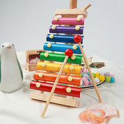 MCPINKY Xylophone for Kids with 2 Mallets, Wooden, Rainbow | Baby Xylophone, Musical Instruments Toy for Toddlers, Birthday Party Favors