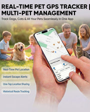 GPS Tracker for Dogs, Smart Dog Tracker with Real-Time Location, for Android and iPhone No Monthly Fee & No SIM Card- Pet Location Tracker with Holder, IP68 Waterproof, Indoor & Outdoor Pet Safety Use
