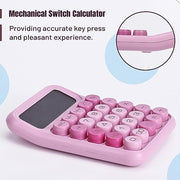 Mr. Pen- Mechanical Switch Calculator, 12 Digit Large LCD Display, Pink | With Big Buttons, Mechanical Switch Calculator for Home, School, Office