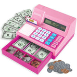 Learning Resources Pretend & Play Calculator Register Toy, Pink | Kids Play Set & Credit Card Toy, Register for Kids, Pretend Grocery Store Shopping Playset for Toddlers, Teaching Math Set