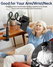 Kindle Stand with Remote Page Turner, Kindle Holder for Reading in Bed