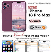 Vooii Magnetic for iPhone 18 Pro Max Case 6.9" Silicone, Burgundy | Compatible with Magsafe, Full Camera Protection, Soft Microfiber Lining, Shockproof Case for iPhone 18 Pro Max Cherry Red