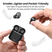 TOZO T6 Wireless Earbuds Bluetooth 5.3 Stereo Sound in Ear Headphones | OrigX Stereo Deep Bass, 40H Playtime, Lighter Ear buds, IPX8 Waterproof, wireless Charging Case, 32 EQs via APP Dark Black