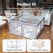 MioTetto Baby Play Mat, Soft Foam Floor Tiles for Kids. Adjustable Interlocking Foam Tiles, Fits with 50x50 Playpen Baby mat for Crawling & Development, Safe & Non-Toxic Playmat for Babies 6-12 Months