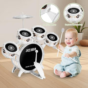 Kids Drum Set for Toddlers 1-3 - 5 Drum Musical Toys for Kids 3-5 Boy Girl | Toddler Musical Toy Drum Set Birthday Christmas Gift Kids Age 3-5 / 5 Drums w Stool Musical Instruments Toy for 3 4 Year Old