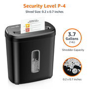 Amazon Basics 8-Sheet High Security Cross Cut Paper and Credit Card Shredder with P-4 Security, Auto Shut-off, Black