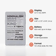 XTEINK X4 Classic Pocket eReader, Ultra-Light 68g & 4.9mm Thin,Reader Gifts | Ultra Thin 0.19" design, 4.3" E ink Paper-feel ,Dual Page Turn Button & Shake, Magnetic Pogo-pin attach,Extended Battery Life