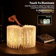 Ba suns Book Lamp Decor, Gift for Book Lovers, Rechargeable Book Light | Reading Light, Portable Paper Lamp with Touch Control, Decor for Home Library Bookshelf, Gift for Women Readers (Blue)