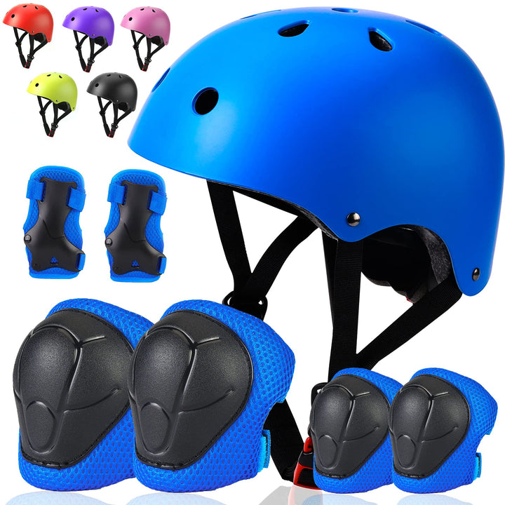 ArgoHome Toddler Kids Bike Helmet Set with Knee Elbow Pads, CPSC Certified | Adjustable Cycling Helmets for Little Boy Girl, Multisport Protective Gear for Skateboarding, Scooter, Cycling, Skating