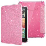 MoKo Case for 7" Kindle Paperwhite 12th Gen & Colorsoft 2024, Glitter Pink | Scratch-Proof, Sparkly Clear Back, Full Protection, Light Shell, Auto Wake/Sleep,for Kindle Paperwhite & Colorsoft 2024/2025