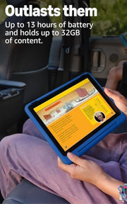 Amazon Fire HD 10 Kids Pro tablet (newest model) ages 6-12. Bright 10.1" HD screen, includes ad-free content, robust parental controls, 13-hr battery and slim case for older kids, 32 GB, Nebula