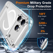SPIDERCASE for iPhone 18 Pro Max Case/iPhone 17 Pro Max Case,Magnetic,Clear | [3 Stand Ways] Invisible Kickstand|Crystal Clear|Shockproof Slim Phone Case