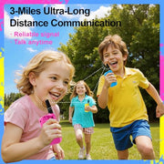 SANJOIN Walkie Talkies for Kids, Birthday Gifts for Girls 4 5 6 7+Years Old | 3 Miles Long Range, Clear Sound, 22 Channels 2 Way Radio to Camping Hiking Outdoor Games Toys for Girls Boys Ages 3-12