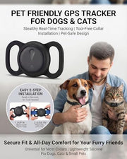 GPS Tracker for Dogs, Smart Dog Tracker with Real-Time Location, for Android and iPhone No Monthly Fee & No SIM Card- Pet Location Tracker with Holder, IP68 Waterproof, Indoor & Outdoor Pet Safety Use