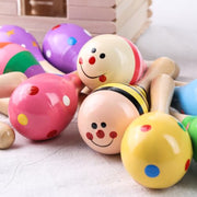 POPLAY 10PCS Mini Wooden Maracas, Maracas for Toddler Musical Instruments Wooden Shakers Baby Musical Toys Infant Learning Toys