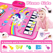 Toys for 1 Year Old Girl Gifts: 3 in 1 Baby Musical Mat Toddler Toy Age 1-2 | Piano Drum Animal Touch Unicorn Toys - Infant Music Toy 12-18 Months Babies Birthday Gifts for 1 2 3 Year Old Boys Girls