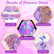Meland Light Up Princess Dress for Girls Ages 3-10, Dress Up Toy Gift Set | Designed for party, Christmas Birthday gift, Halloween costume, detailed with sequin bodice, soft lining, comfortable to wear