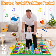 Baby Toys for 1 Year Old Gifts: 3 in 1 Alphabet Animal Piano Music Play Mat | Toddler Toys Age 1-3 Musical Toy 12-18 Months Babies Birthday Christmas Gift for Boys Girls 1 2 3 Year Old
