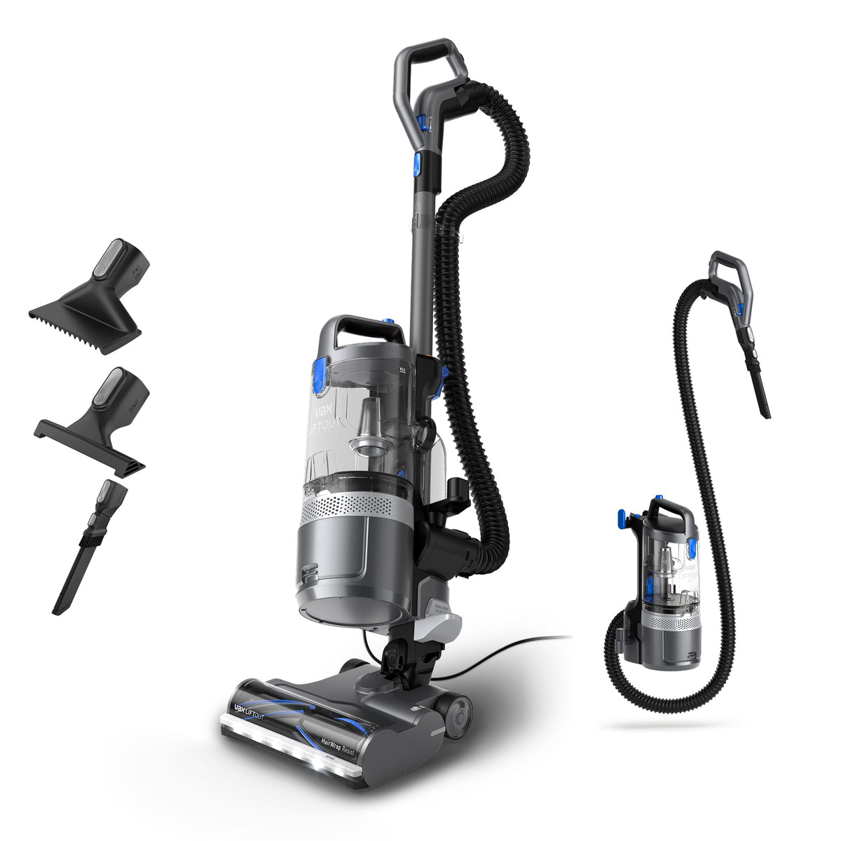 Vax LiftOut Pet Corded Upright Vacuum Cleaner, CDUP-LOXP | Bagless, powerful hoover for pet hair, upholstery, carpets & hard floors, with included tools, 600W, 6.1kg, 2L, 12.5m reach