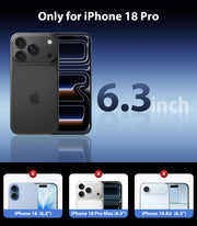 Mkeke for iPhone 18 Pro Case Clear [Not-Yellowing] | [Military-Grade Drop Protection] Shockproof Protective Phone Bumper 2026