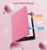 MoKo 360°Rotating Case for 7"Kindle Paperwhite 12th Gen/Colorsoft,Raspberry | Detachable Magnetic, Clear Back, Adjustable Stand Cover, Auto Wake/Sleep, for Kindle Colorsoft 1st Gen 2025/2026
