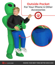 Morph Alien Costume, Alien Costume Kids, Halloween Costumes for Boys | Inflatable Alien Costume with Built-In Fan & Battery Pack, Inflates in 60 Seconds, Perfect Boys Halloween Costume