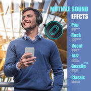 BERIBES Bluetooth Headphones Over Ear Wireless HiFi Stereo Headsets 65H 6EQ | Bluetooth 6.0,with Built-in HD Mic,Foldable Lightweight,Comfort Fit,Fast Charging,Deep Bass for Home Office Cellphone PC Ect.