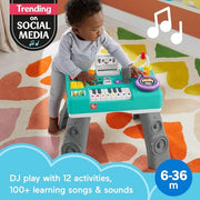 Fisher-Price Laugh & Learn Mix & Learn DJ Table | Musical Toy, 100+ Learning Songs & Phrases, 12 Activities, Fine & Gross Motor Skills, Baby & Toddler Ages 6+ Months