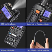 Baofeng UV-5R Ham Radio Handheld, Dual Band Two Way Radio (Black) | 144-148MHz 420-450Mhz Walkie Talkie, 1800mAh Li-ion Battery, Portable for Outdoor Hiking Camping Emergency Backup
