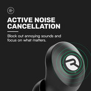 Raycon Everyday Bluetooth Wireless Earbuds with Microphone - Active Noise Cancelling, Sweat & Water-Resistant Earphones, Ear Buds Wireless Bluetooth (Black)
