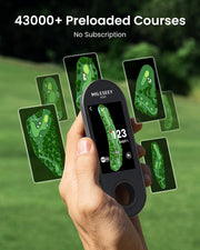 MILESEEY GeneSonic Pro Golf GPS Speaker with 43K+ Courses No-Subscription | Detachable GPS Handheld Rangefinder, MagLock, Color Touchscreen, Visual & Audible Yards, Layup/FCB/Hazard, 15H Battery, IP67