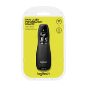 Logitech Wireless Presenter R400 USB A PowerPoint Clicker with Laser | USB-A connection, PowerPoint clicker, presentation remote control