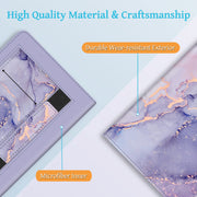 Fintie Stand Case for 6" Kindle 11th Generation 2024/2022, Lilac Marble | Foldable Kickstand PU Leather Cover, Card Slot & Hand Strap, Auto Sleep/Wake, for All-New Kindle 2024/2022 11th Gen e-Reader