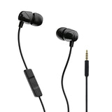 Skullcandy Jib Wired Earbuds with 3.5mm AUX Plug - Black | 3.5mm Wired Earbuds, In-Ear Headphones, Noise Isolating Fit, In-Line Microphone Call and Track Control, Travel Ready