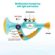 Toddler Musical Instruments Toy, Trumpet, Harmonica, Recorder Flute for Kids Baby, Musical Toys Set for Children Boys Girls Ages 2 3 4 5