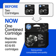 HP 63XL/65XL Black High-Yield Ink Cartridge (Replaces Both 63XL & 65XL) | Works with AMP; DeskJet 1100, 2100, 2600, 3600; Envy 4500, 5000; OfficeJet 3800, 4600, 5200 Series | B7RT5AN