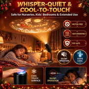 10 Pack Plug and Play HD Christmas Projector, 10 Festive Scenes, 360° Flexible Neck for Bedroom,Home Theater,Car