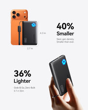 INIU 10000mAh 45W Fast Charging Portable Charger, Smaller Travel Power Bank | Flight-Safe, Detachable USB C Cable, Travel Essential, External Battery Phone Pack for iPhone 18 17 Samsung iPad etc